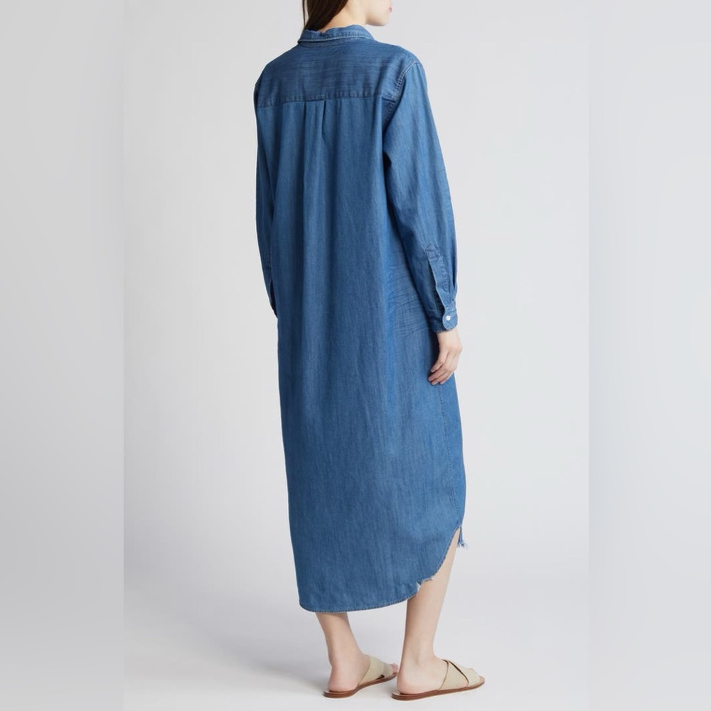 Frank & Eileen Blue Denim Maxi Shirt Dress - Picture 3 of 15